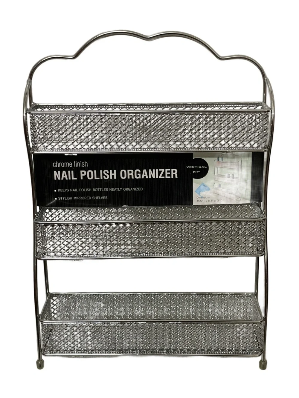 Chrome Finish Nail Polish Organizer Rack - 3 Tier (NWT)